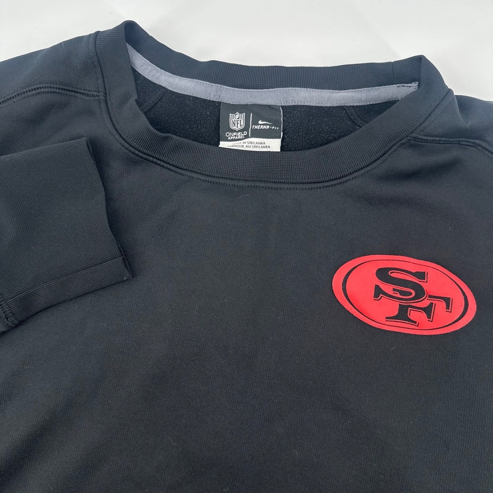 San Francisco 49ers Sweatshirt Mens L Black Nike Therma-FIT 802558-010